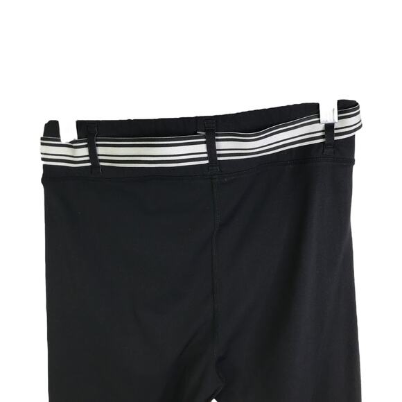 Solid & Striped Sport Leggings Womens S/P Black Striped Belt Angled Hem Stretch - Picture 6 of 7